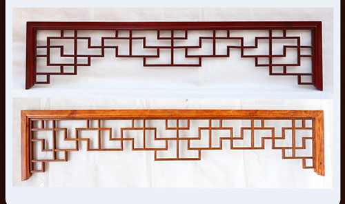 郑州中式花格吊顶门楣挂落仿古落地罩在实际案例中的展示