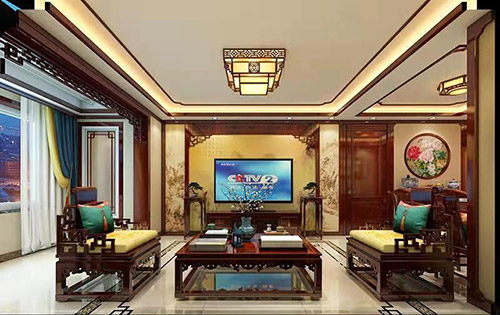 郑州住宅新中式风格装修，尽显奢华品味
