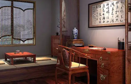 郑州书房中式设计美来源于细节